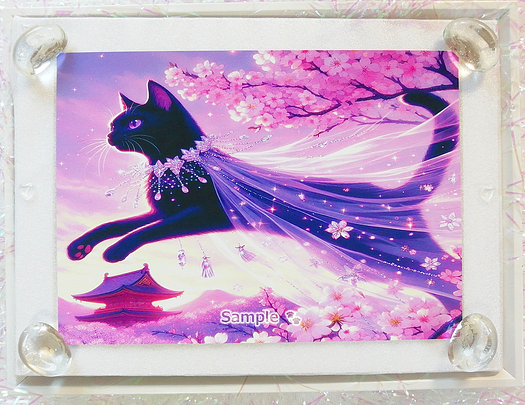 Art hand Auction 猫帝国 170 2L 神社黑猫绘画原创艺术