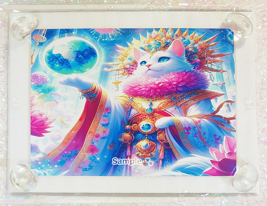 Art hand Auction 猫帝国 21 2L 神白猫绘画原创艺术