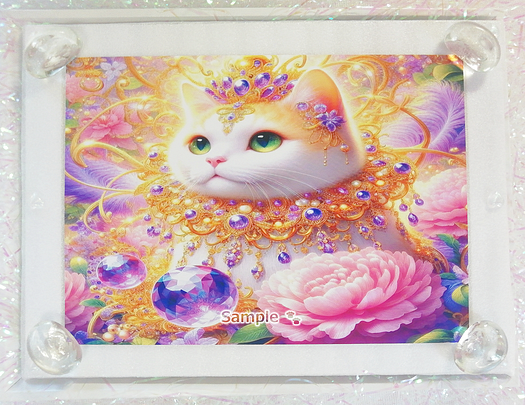 Art hand Auction 猫帝国 23 2L 珠宝亚麻猫绘画原创艺术