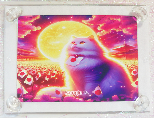 Art hand Auction 猫帝国 53 2L 日本保守党领袖猫画原创艺术