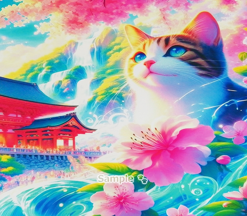 猫帝国 37 2L 神社白猫画原创艺术