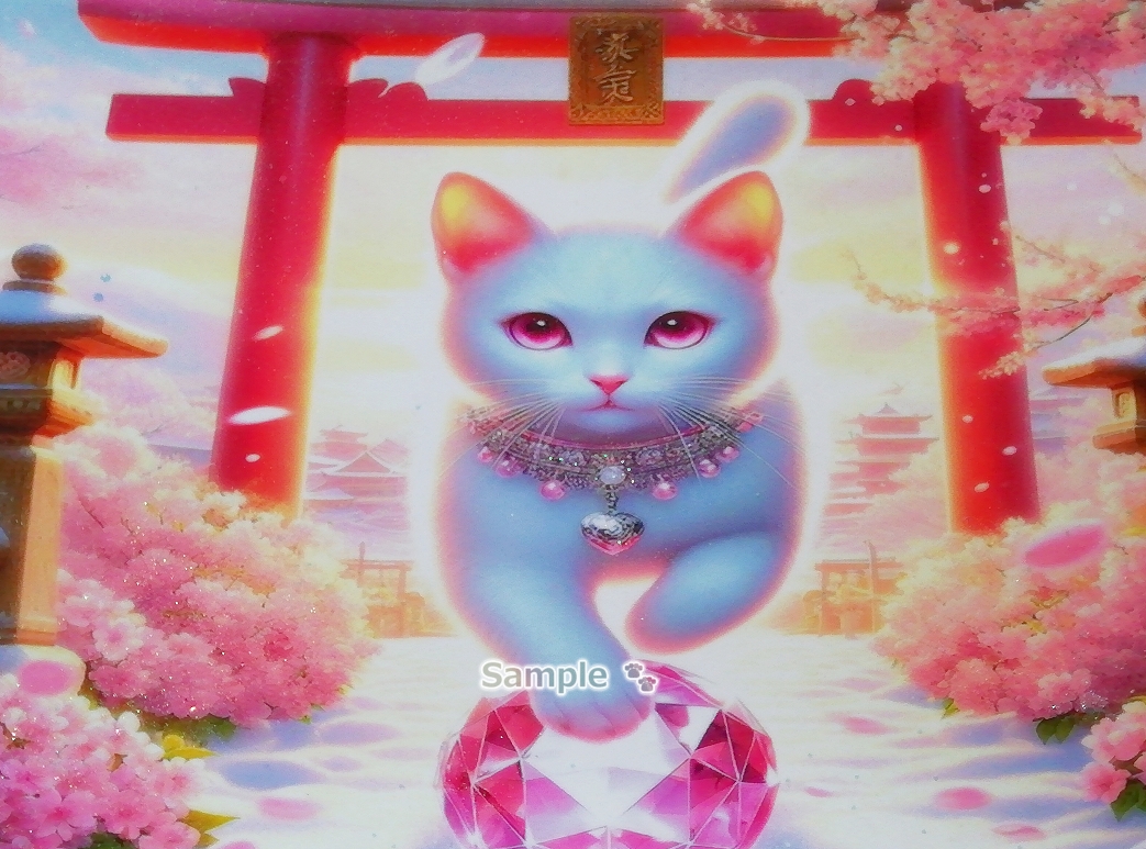 猫帝国 171 A4 神社白猫 手绘绘画CG原创艺术