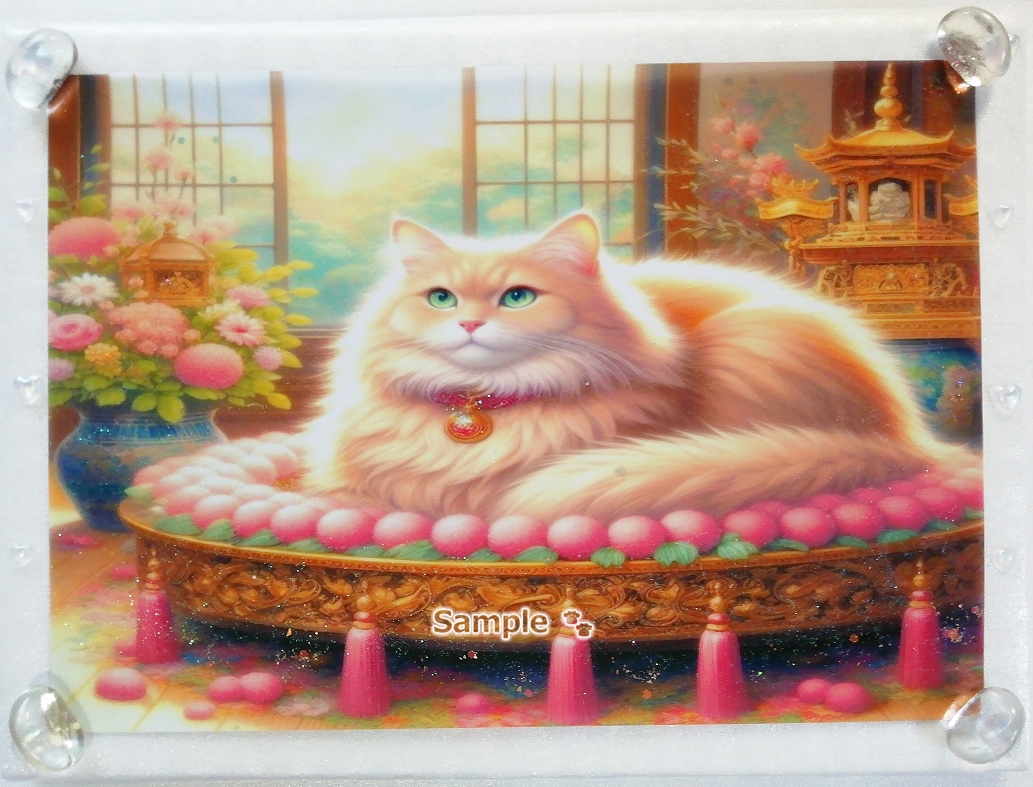 Imperio gato 150 A4 Gato de lino gordito dibujado a mano pintura arte CG original