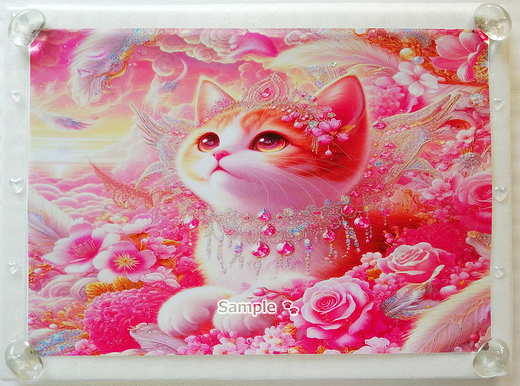 Art hand Auction 猫帝国 138 A4 珠宝亚麻猫手绘绘画CG原创艺术