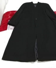 AFEMME Atelier Franais 100% schwarzer Maxi-Long-Cardigan-Mantel Kaschmir 100% schwarzer Maxi-Long-Cardigan-Mantel