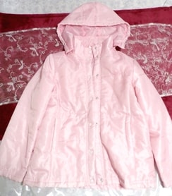 Cute thin pink color blouson jumper coat / outer