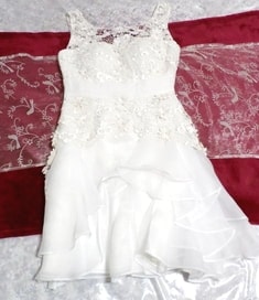 Dorisqueen pure white wedding dress/lace ruffle sleeveless dress, formal, wedding dress, princess type