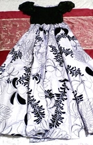 alohastandards アロハスタンダード 黒と紫ロングドレス/マキシワンピース Black purple long dress/maxi onepiece