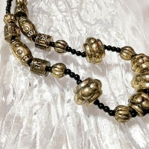 Collier de prière en or noir choker bijoux amulette, accessoires pour dames et colliers, pendentifs et autres