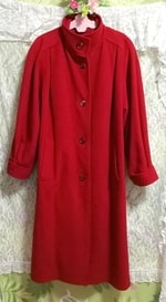 ALEC BERMAN イギリス･イングランド製 カシミヤ100% 豪華真紅赤レッドロングコート UK England cashmere 100% gorgeous red long coat