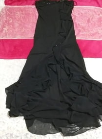 DELARU Macau black camisole maxi one piece dress, dress & long skirt & M size