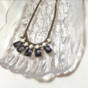 5 collar de joyería azul colgante gargantilla / interior de joyería, accesorios y collares para damas, colgantes y otros