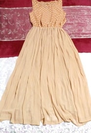 dazzlin dazzlin оранжевые шифоновые топы в горошек макси-платье / длинная юбка из льна Шифоновые топы в горошек макси сплошной цвет / юбка, платье и длинная юбка и размер M