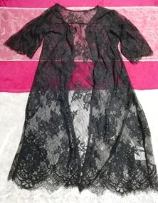 Black flower pattern lace cardigan Black flower pattern lace cardigan
