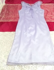 Purple sleeveless onepiece dress made in Japan