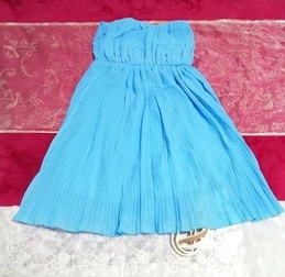 Light blue tulle skirt white belt tunic price 7, 000 yen tag, tunic & sleeveless, sleeveless & M size