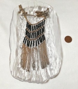 Black gold lace noren necklace pendant choker / jewelry, ladies accessories & necklaces, pendants & others