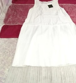 白ホワイトタンクトップチュールスカートマキシワンピース定価16, 200タグ White tank top tulle skirt maxi dress price 16, 200 tags, ワンピース&ロングスカート&Mサイズ