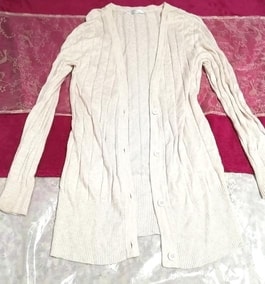 薄ピンクロング/カーディガン/羽織 Light pink long cardigan, レディースファッション&カーディガン&Mサイズ