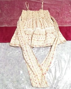 LIZ LISA リズリサ ピンクフローラルホワイト綿コットン100%花柄キャミソール Pink floral white cotton 100% floral pattern camisole