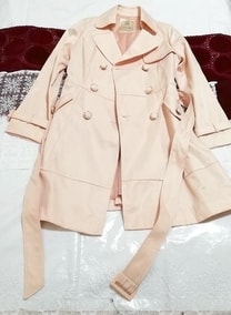 Sakura trench rose Girly manteau, manteau manteau et trench et la taille M