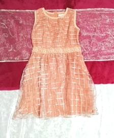 LIZ LISA橙色粉红色无袖迷你半身裙一件