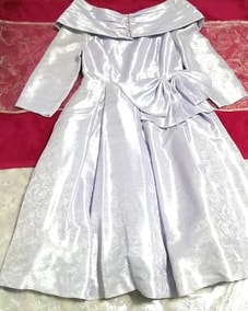 ADELINE 日本製光沢青紫ワンピースドレス Made in japan luster blue purple onepiece dress