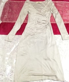 ZARA COLLECTION葡萄牙制造灰色长袖中山装一体连衣裙