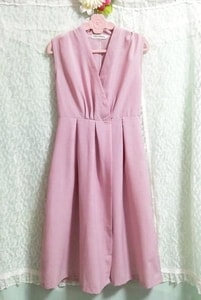 韓国ピンクノースリーブ羽織カーディガン Korean pink sleeveless haori cardigan, レディースファッション&カーディガン&Mサイズ