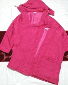 Magenta pink vest and down coat 2 sets, coat & coat general & XL size or more