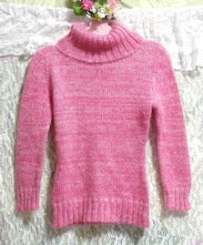 CECIL McBEE セシルマクビー ピンク桃色編み長袖セーター/ニット Pink peach long seeve sweater/knit, 女性用, トップス, 長袖セーター