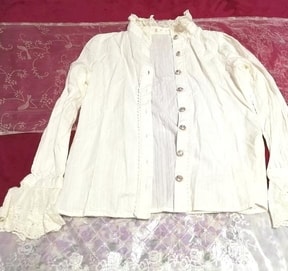 White cotton 100% beautiful button blouse / cardigan, ladies fashion & cardigan & medium size