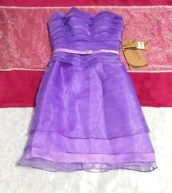 紫ライラックタグ付きワンピースドレス Purple lilac with tag onepiece dress, フォーマル&カラードレス&紫