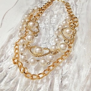 Collar de cadena de oro blanco, collar, gargantilla, joyería, amuleto, accesorios y collares para mujer, colgantes y otros