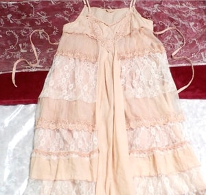 Pink camisole lace negligee