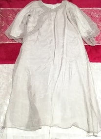 Robe en mousseline de soie grise / robe / tunique / déshabillé Robe en mousseline de soie grise / une pièce / tunique / déshabillé