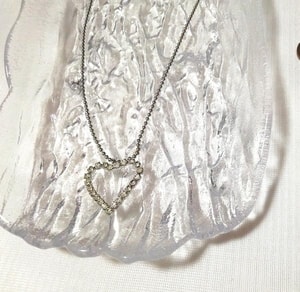 Collar de corazón de plata colgante gargantilla / accesorios de joyería, accesorios y collares para damas, colgantes y otros