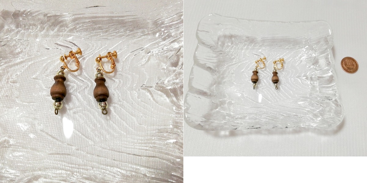 茶色ブラウン鐘型揺れるイヤリング/ジュエリー/アクセサリー Brown bell-shaped swaying earrings jewelry accessories, レディースアクセサリー, イヤリング, その他