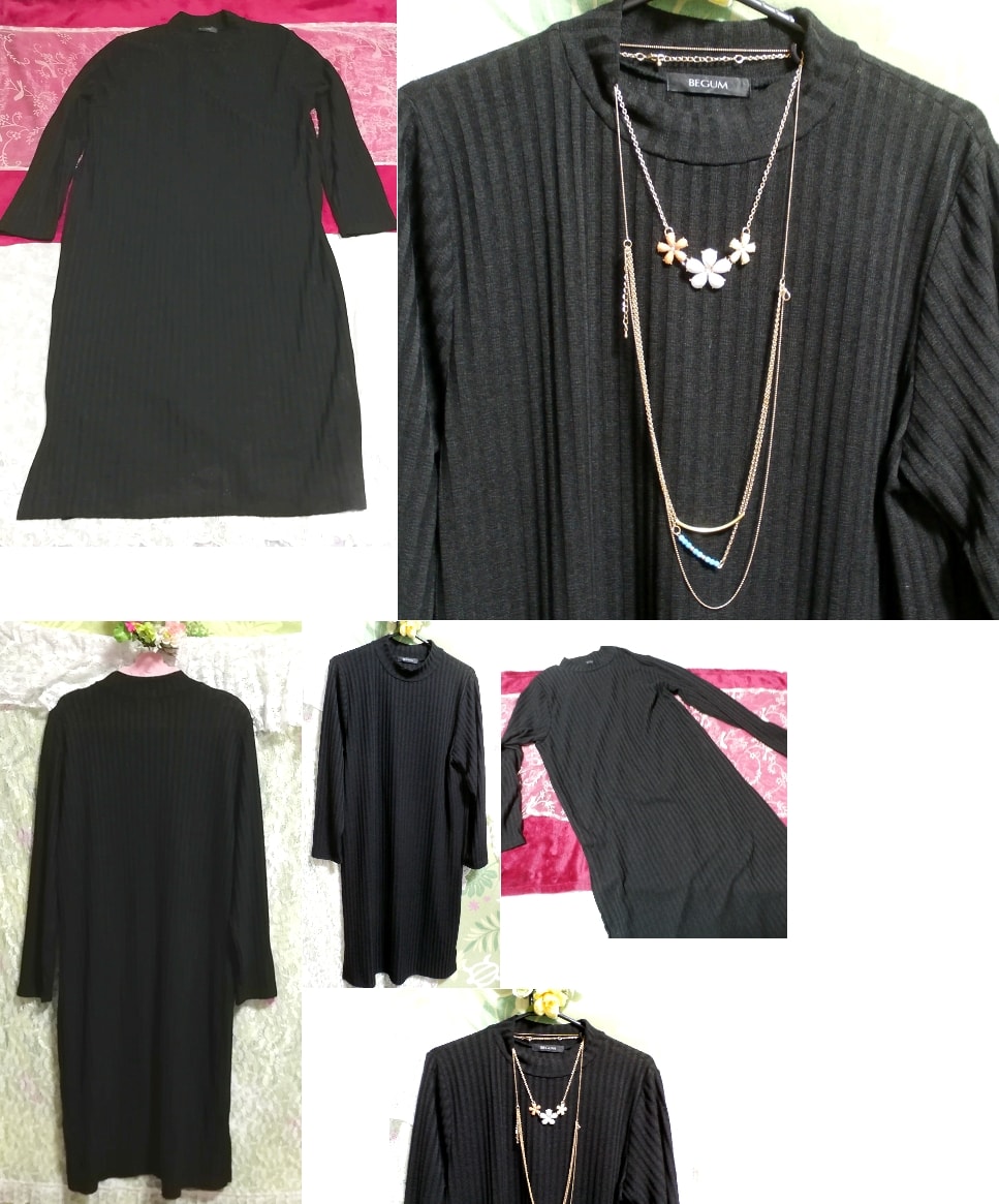 Schwarze lange Pullover-Strickoberteile, stricken, Pullover, lange Ärmel, XL-Größe und größer