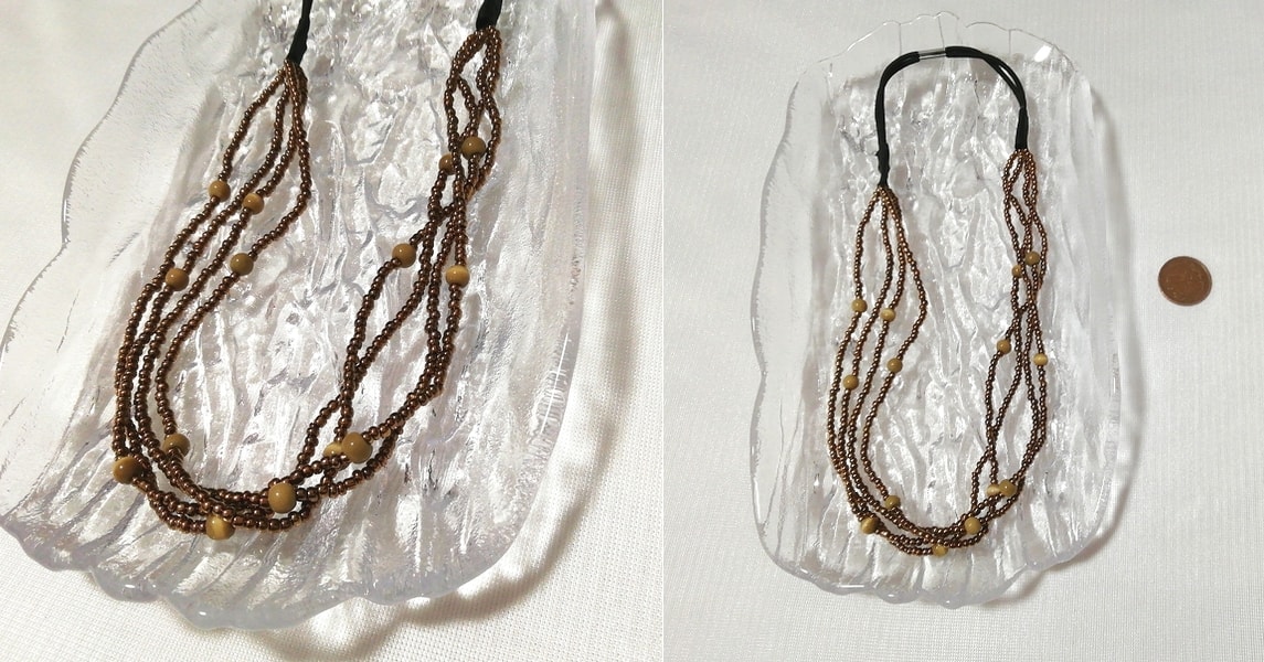 Collier de perles brunes à 4 niveaux, pendentif ras du cou, intérieur de bijoux, accessoires pour dames, collier, pendentif, autres