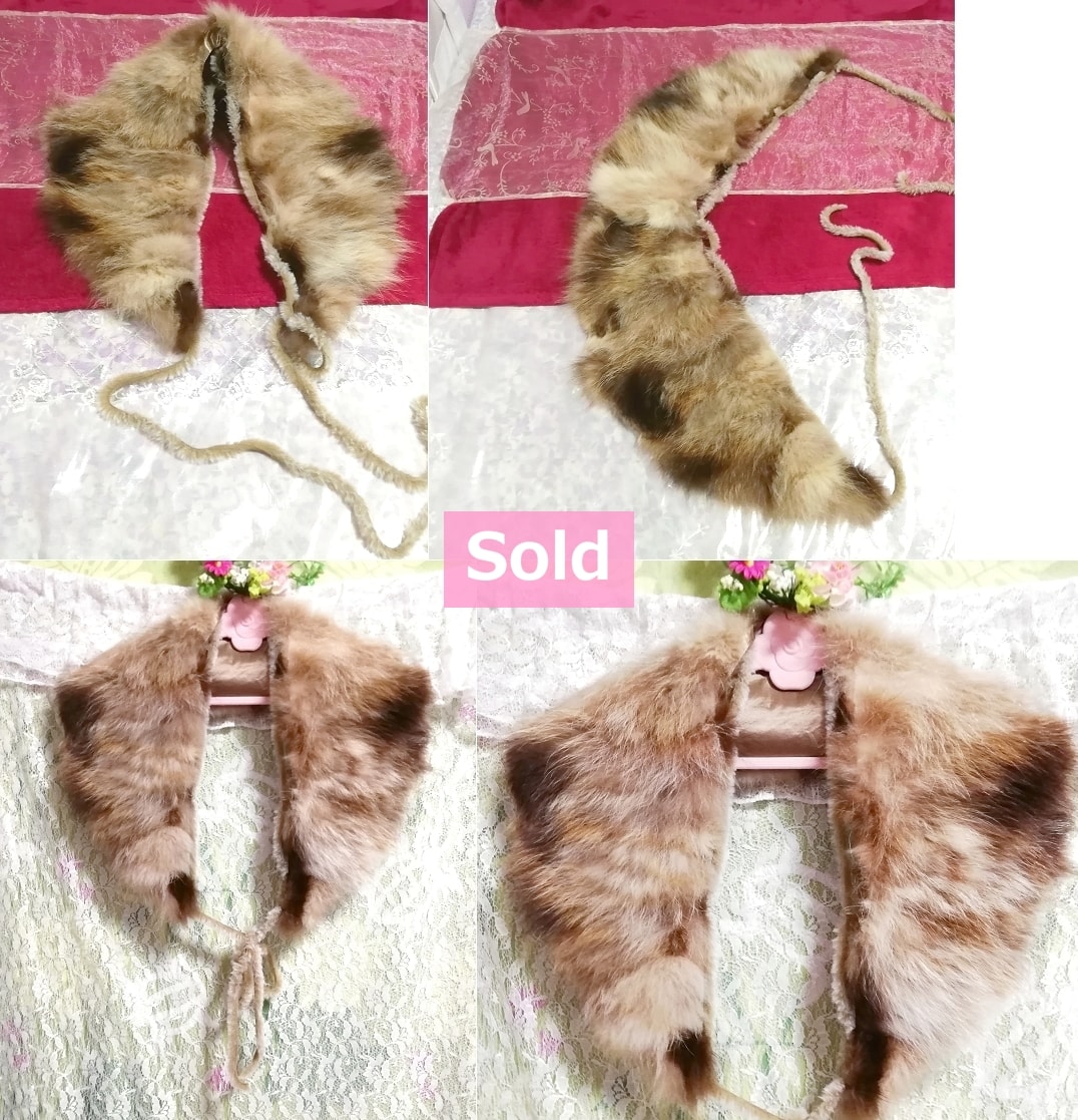 Real brown fur collar stole, women's & fur, tippet & others