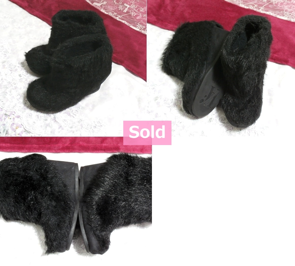Черный черный пушистый секрет 11 см / женская обувь на платформе / домашняя обувь Черная женская обувь 4, 33 дюйма / с толстым низом / сандалии / на высоком каблуке