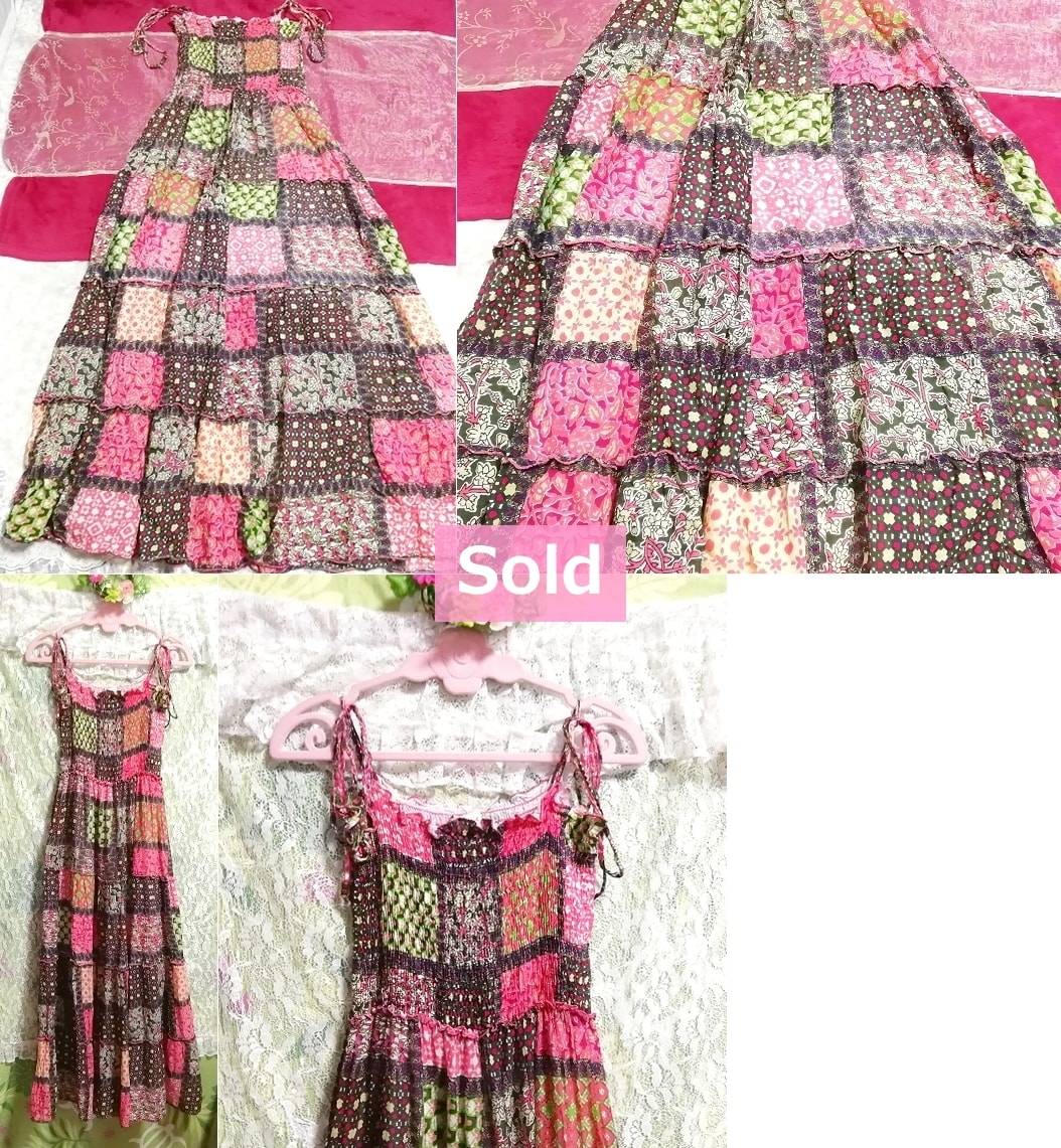 صنع في الهند فستان طويل شيفون مزين بنقشة أزهار ملونة 100٪ قطن ملون قطن 100٪ شيفون ماكسي صنع في الهند