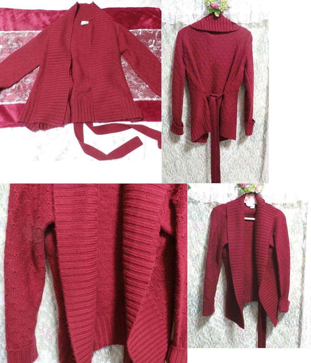 香港制造 红紫酒红开衫短外套, 女士时装, 开襟衫