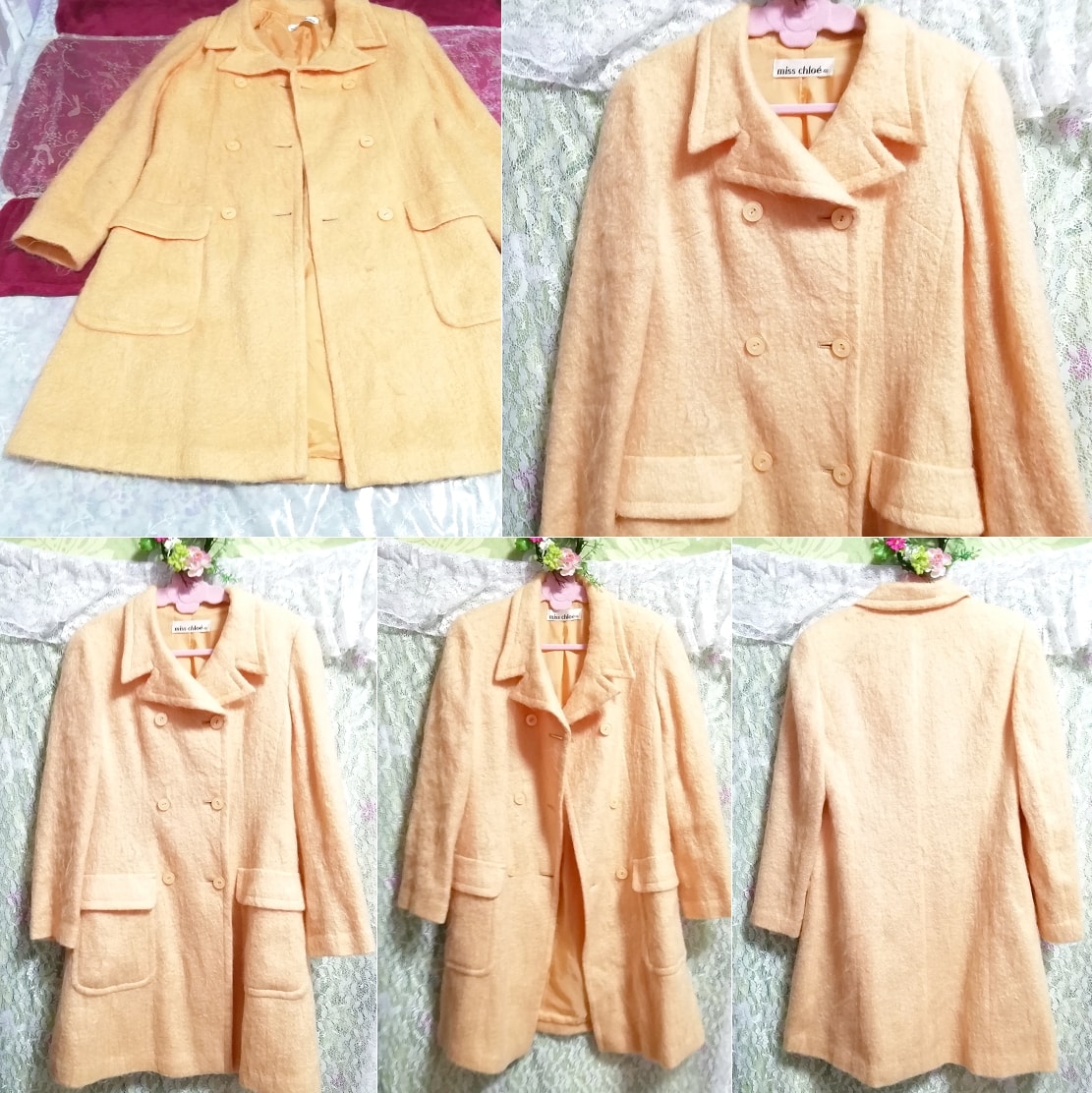 Capa haori japonesa de pelo naranja, abrigo, abrigo en general, talla m