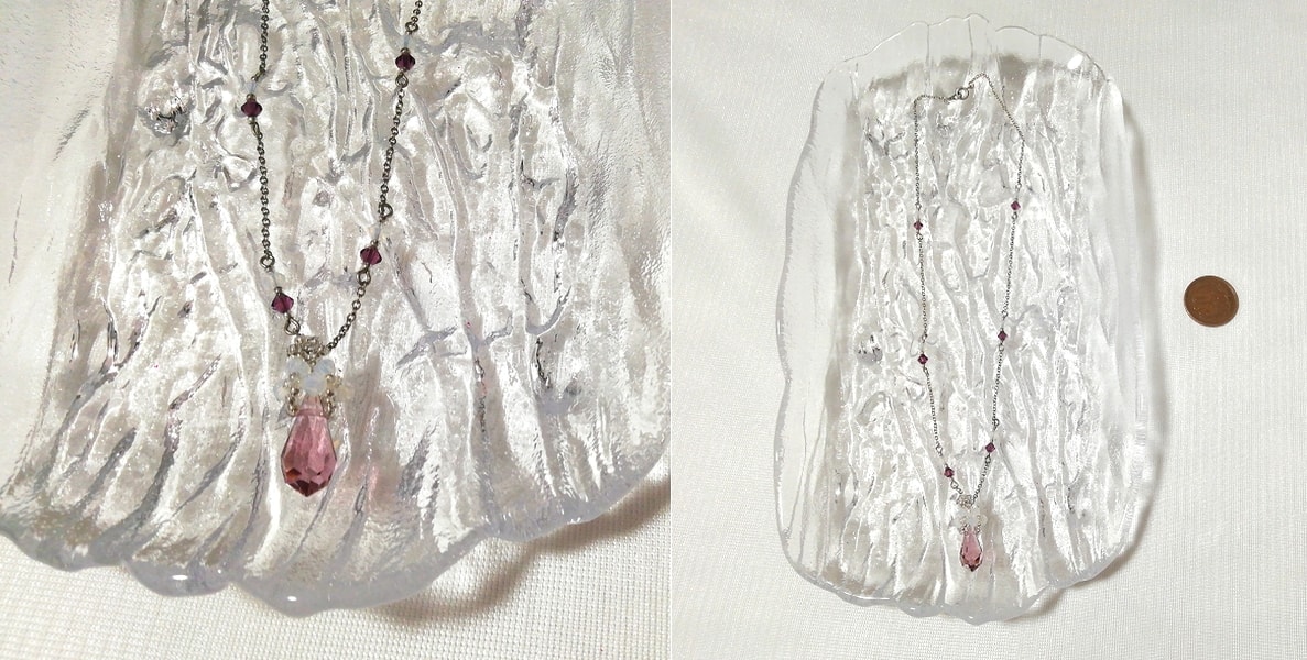 Rosa Tropfenhalskette Halskette Anhänger Halsband Schmuck Interieur, Damenaccessoires, Halskette, Anhänger, Andere
