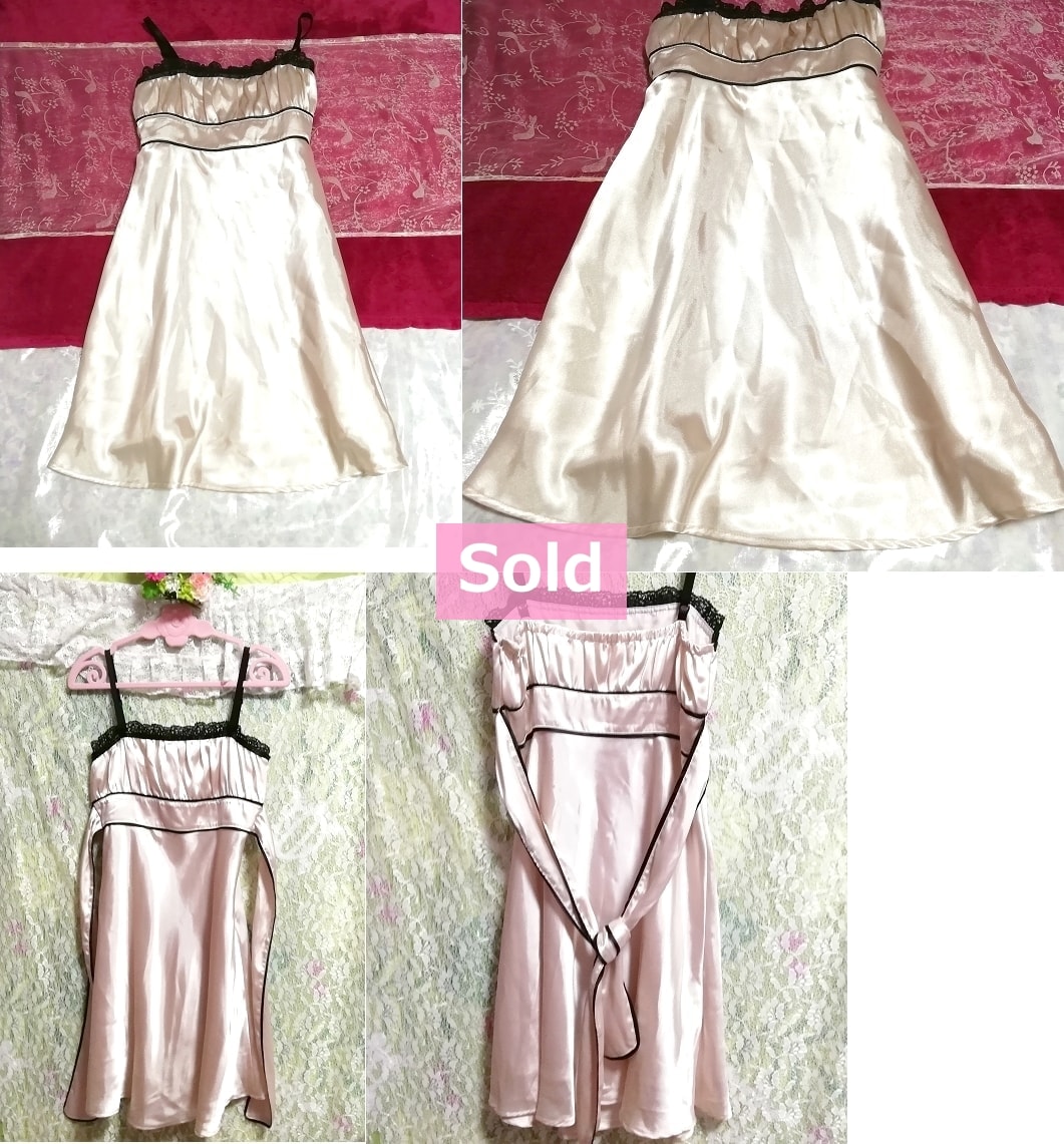 Champagne pink color camisole onepiece dress