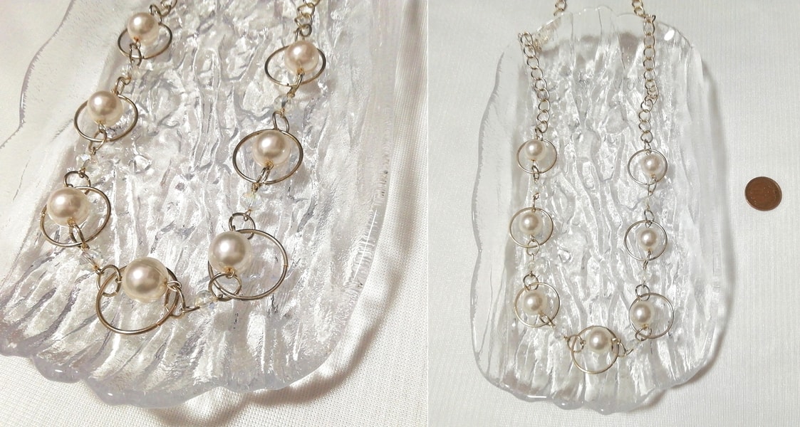 Collier chaîne ronde blanche, pendentif ras du cou, bijoux intérieur, accessoires pour dames, collier, pendentif, autres