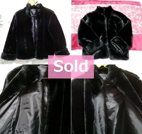 黒あったかふわふわニット/コート/外套/カーディガン Black fluffy knit/coat/mantle/cardigan