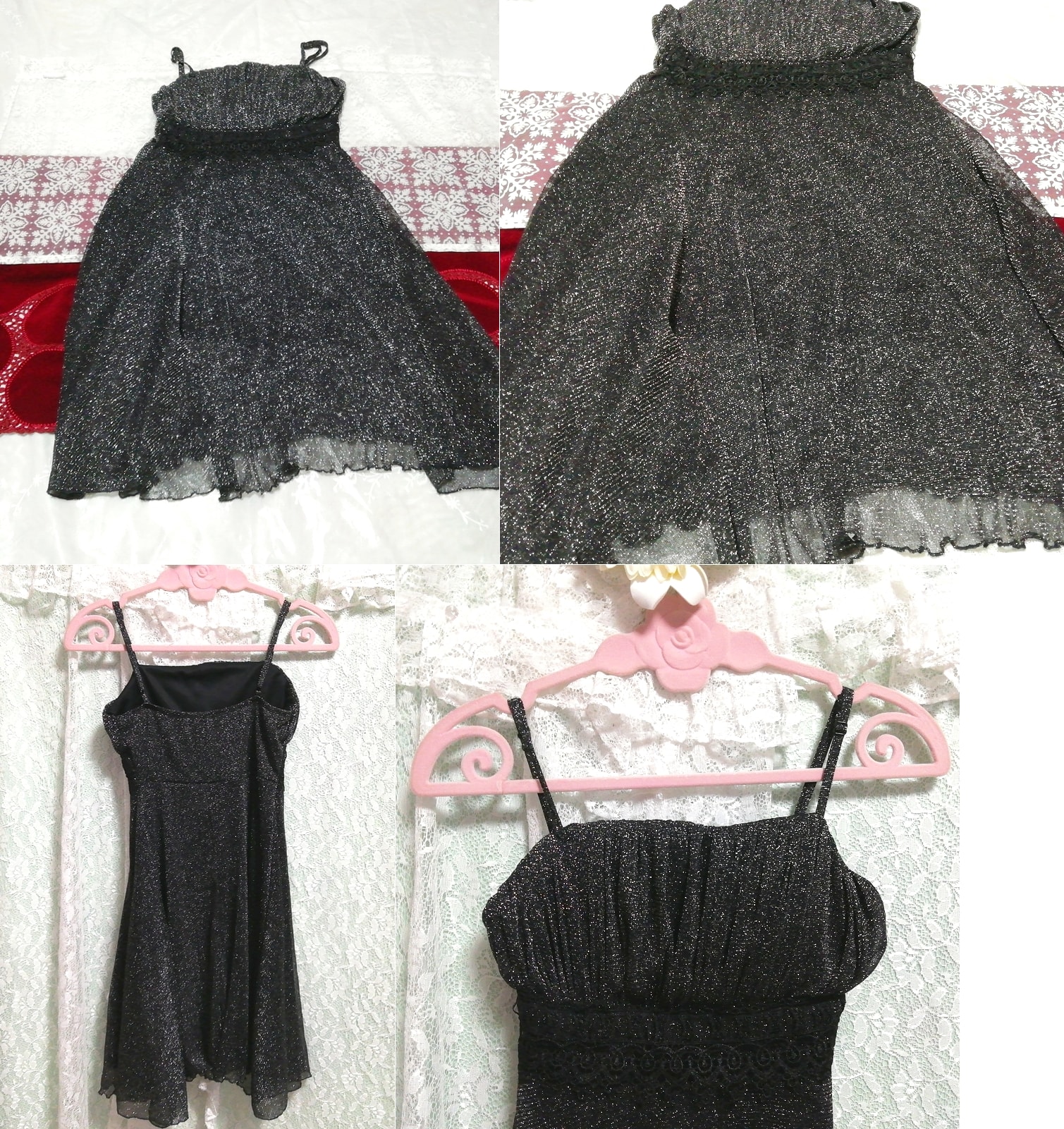 Серая ночная рубашка из ламе-неглиже, платье с расклешенной юбкой и камзолом, юбка длиной до колена, размер м